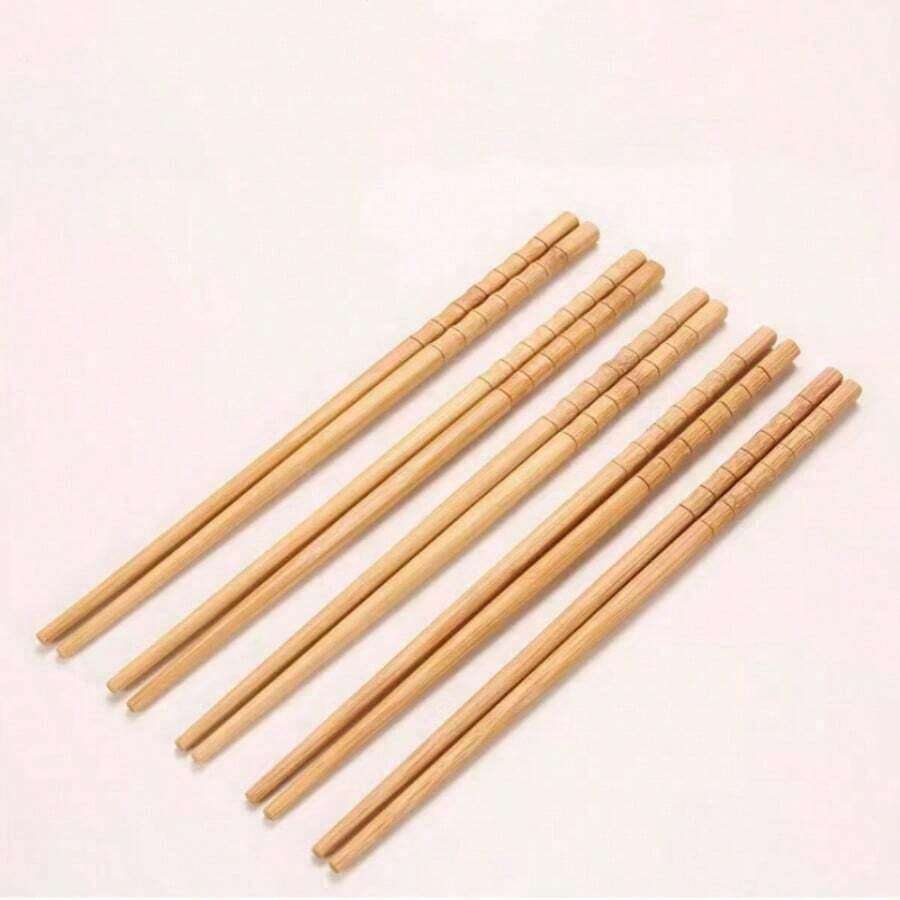 1/5/10/Bamboo And Wood Chopsticks, Green And Healthy Kitchen Tools Suitable For Home Kitchens (Bamboo Products Have Slight Color Differences),School Supplies