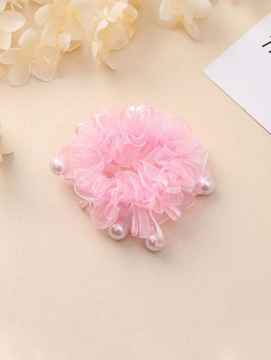 1 st OPP-tas verpakte kinderhaar scrunchies haarelastiekjes knothouders bloem spiraalvormige hoofdband haaraccessoires voor meisjes