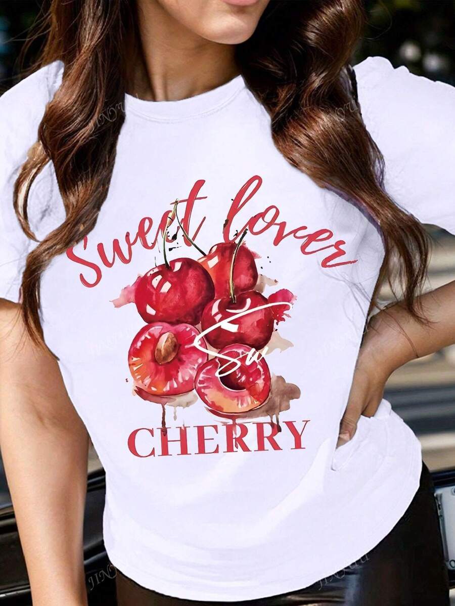 Casual Versatile Solid Color Round Neck Short Sleeve T-Shirt