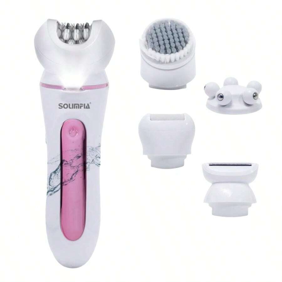 1pc USB Rechargeable 5W 5-In-1 Multi-Function Shaver Epilator For Women, Facial Cleansing Kit, Portable Home Use