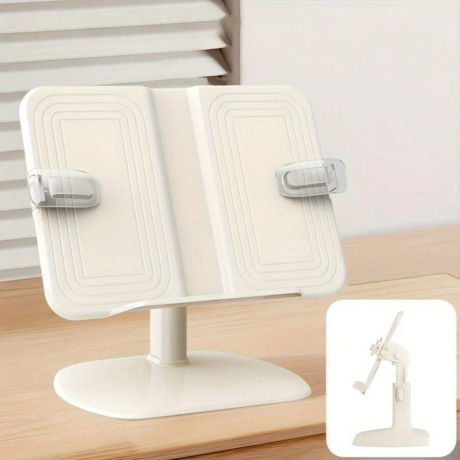 Atril de lectura ajustable y multifuncional, soporte de libros de ABS con ajuste de altura y ángulo, disponible en 3 opciones de color