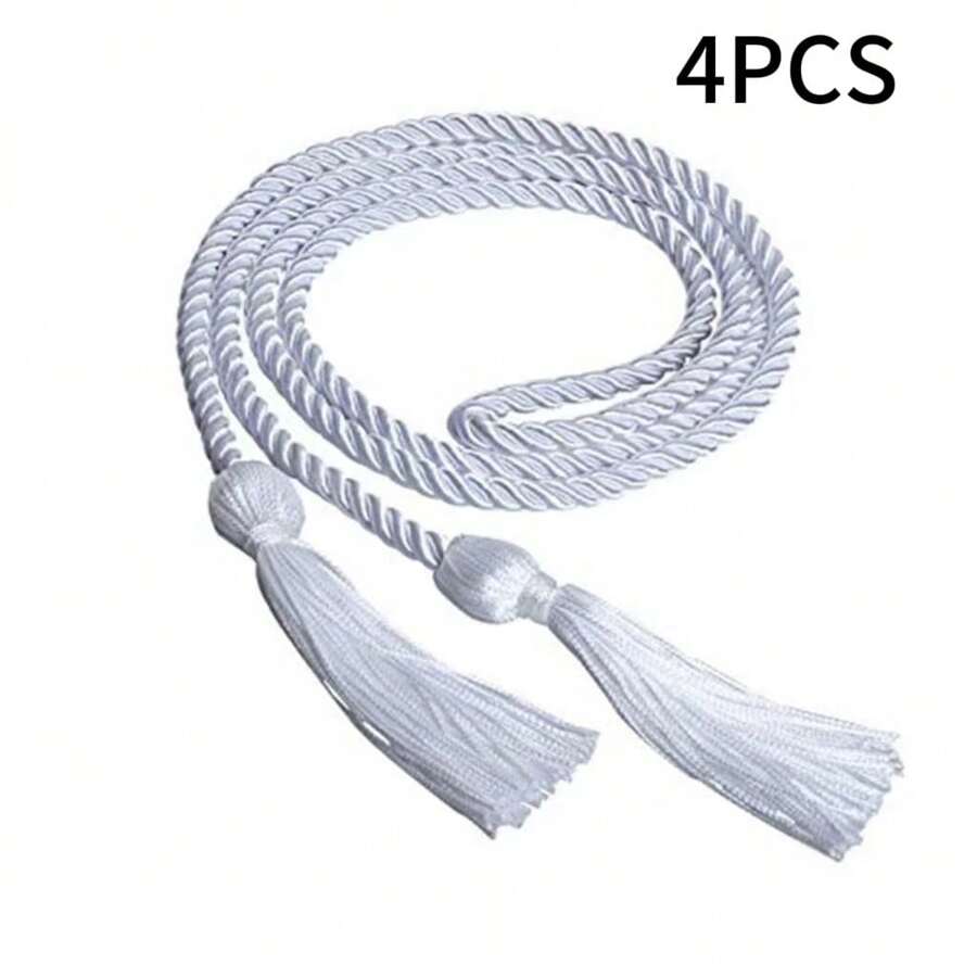 4pcs 170cm Graduation Tassel Cords, Multicolor Decorative Thin Graduation Accessories, Suitable For Graduation Gown Decoration