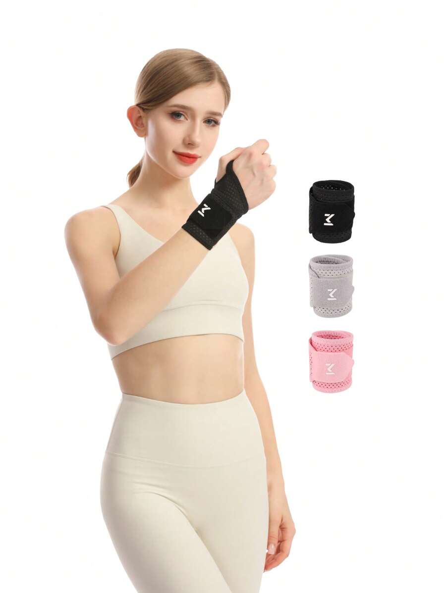 1pc Extra Thin Breathable Perforated Wrist Wrap For Men & Women, Suitable For Badminton Sports