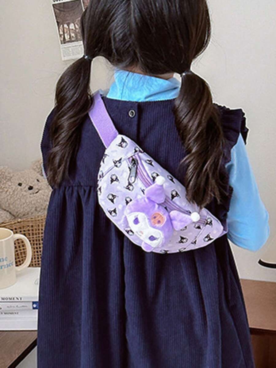 Sanrio 1pc Sanrio Character Cartoon Kids Waist Bag, Cute Preschool Backpack Cross-Body Bag For Boys And Girls