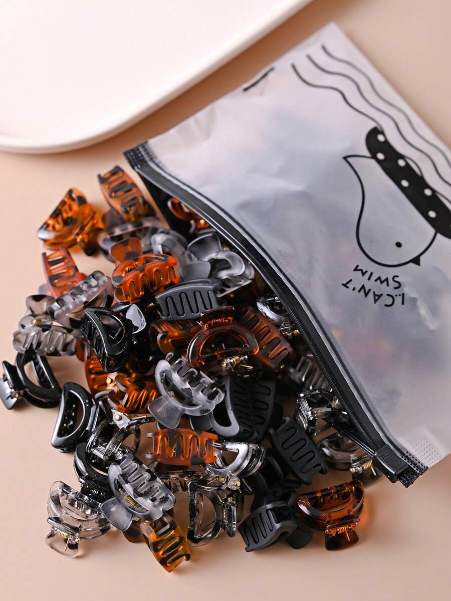 30 pezzi Fermagli per capelli eleganti da donna con stampa leopardata, design a pinza a forma di squalo, accessori per capelli per il ritorno a scuola