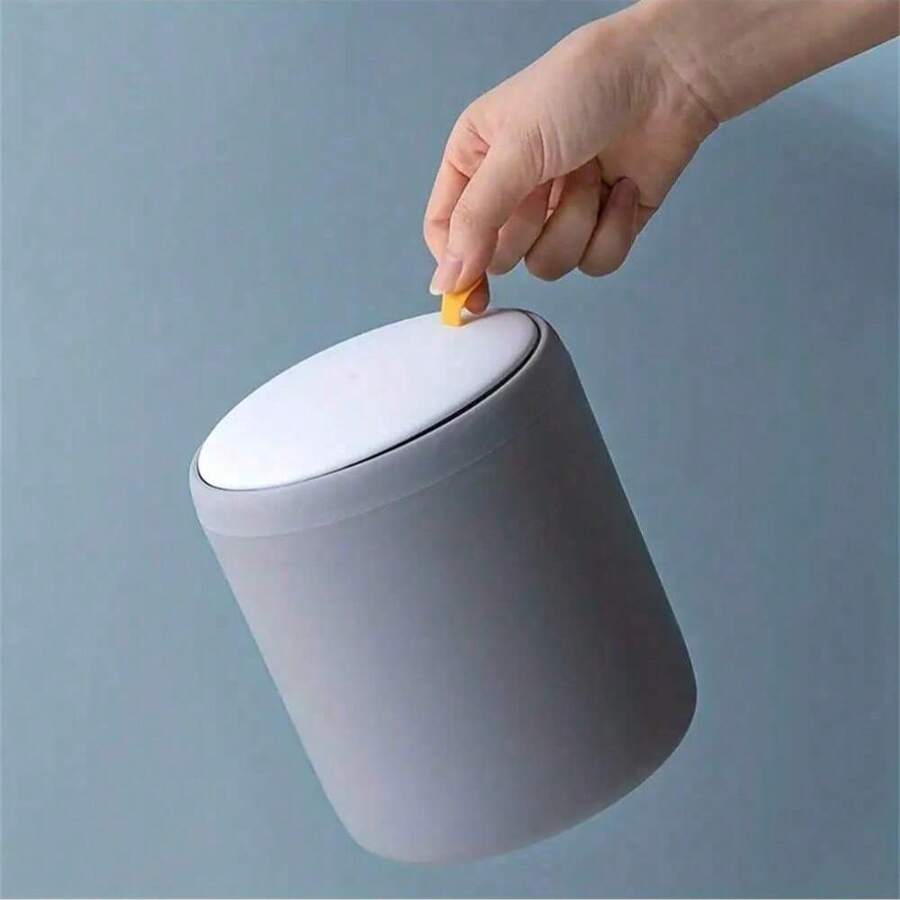 Nordic Style Trash Can, Ins Fashion Desktop Organizer, Washable Mini Trash Can, Multi-Function Divided Waste Paper Bin, Quiet Office Trash Can, College Dorm Storage Organizer, Apartment Desk Organizer Basket, PP Material Trash Can