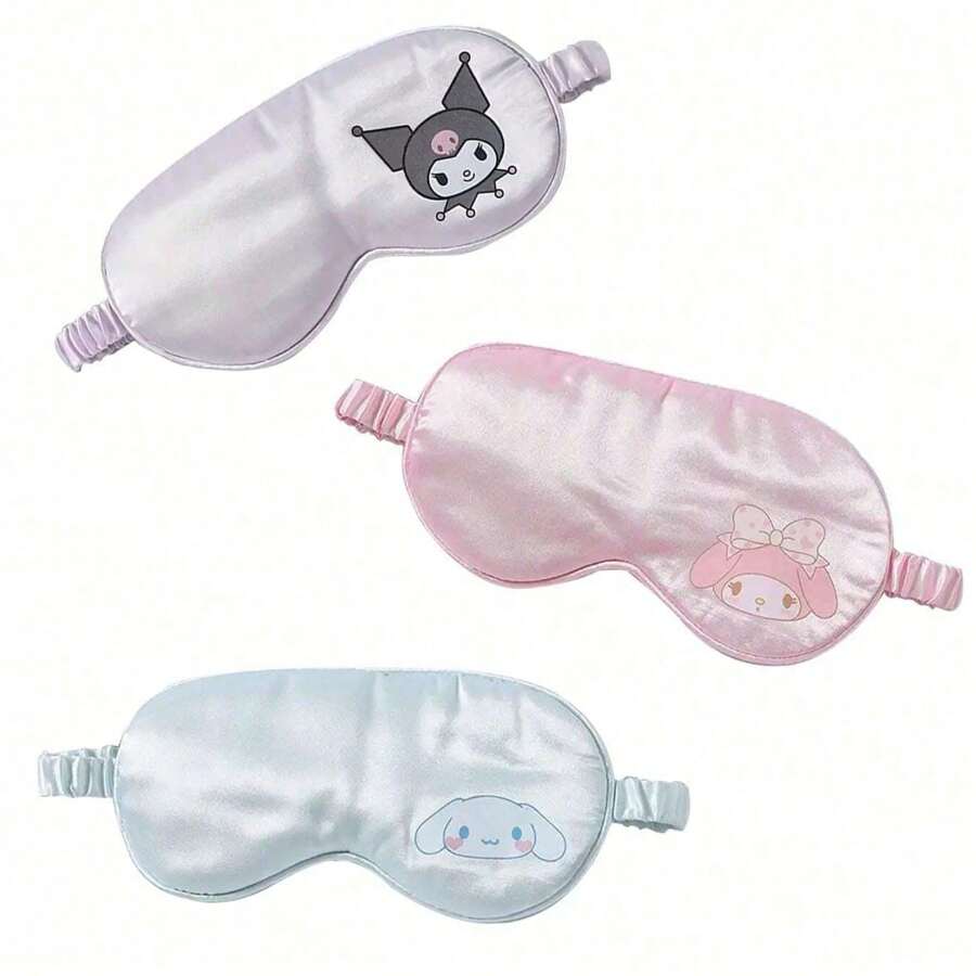 Sanrio 1pc Cute Hello Kitty Eye Mask - Sleep Companion For Rest, Soft & Lightproof Eye Mask, Quick Nighttime Sleep, Ensure Uninterrupted Rest, Best Holiday Gift For Friends
