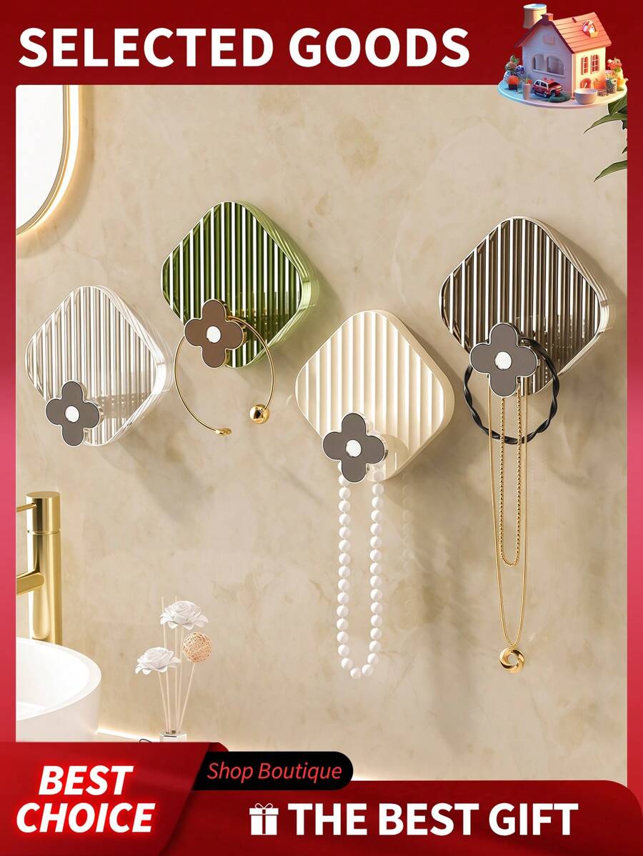 4pcs Bathroom Hooks, Adhesive Wall Hooks, Towel Hooks For Bathrooms, Wall Hooks, Towel Hooks, Hooks For Hanging, Bathroom Towel Holder, Adhesive Hooks, Towel Holder, Shower Hooks, Wall Hooks For Hanging, Towel Hook, Wall Hook, Bathroom Hooks For Towels, Bathroom Hooks, Shower Hook, Bathroom Towel Hook, Towel Hooks For Bathrooms Adhesive, No-Drill Reusable Hooks, Strong Sticky Hooks Bathroom Decor Summer