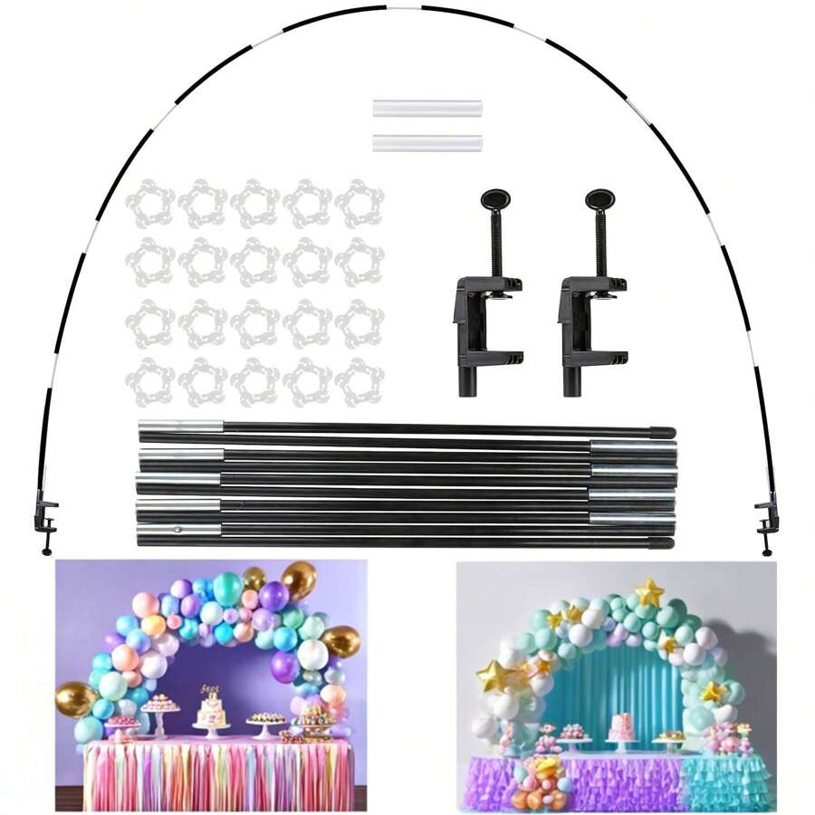 1 Set Table Balloon Arch Kit With Adjustable Balloon Arch Holder Frame For Different Sizes Of Table Balloon Garland Decorations For Birthday Parties, Weddings And Holiday Decorations