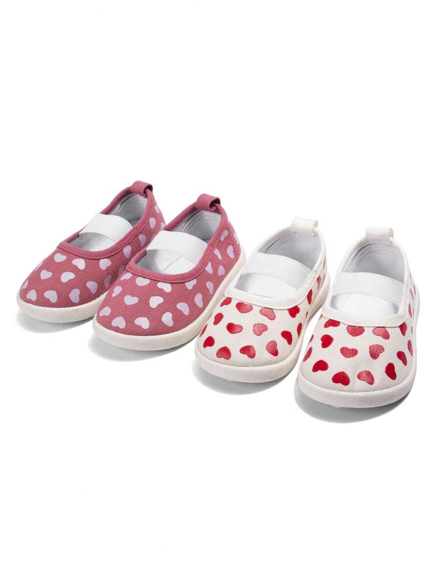 1 par de zapatos deportivos casuales, transpirables y con estampado, de lona elástica beige, para niñas, adecuados para salir a diario (patrón aleatorio)