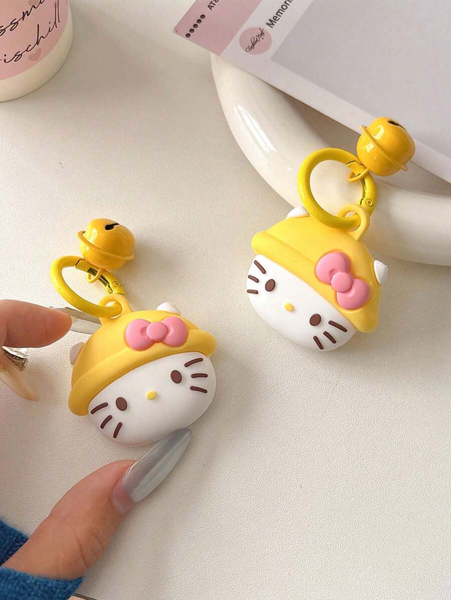 Sanrio 1pc Cute Cartoon Silicone Protective Case Compatible With Apple AirTag, Anti-Lost Tracker Keychain, Luggage Pendant (AirTag Not Included)