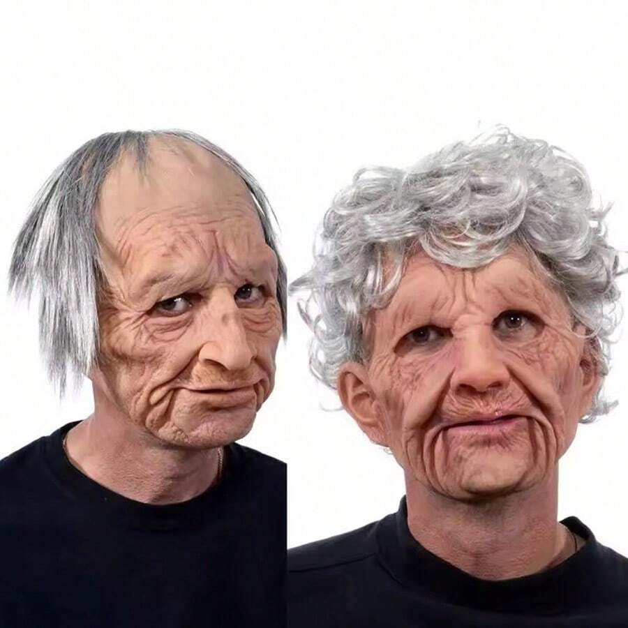 Masque d'homme chauve et âgé, Monsieur Blanc, nouveau style de coiffe royale, accessoires de photographie pour le cosplay