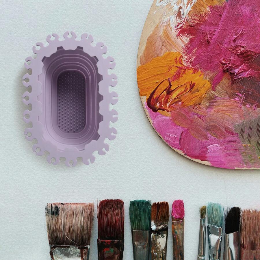 1pc Foldable Silicone Painting Brush Cleaning Bucket, For Cleaning And Rinsing Paint Brushes, Easel, Convenient Storage. Multi-Functional Brush Water Basin, Brush Bucket, Art Painting Cleaning Tool - Gouache, Watercolor, Acrylic, Oil Painting, Art Supplies