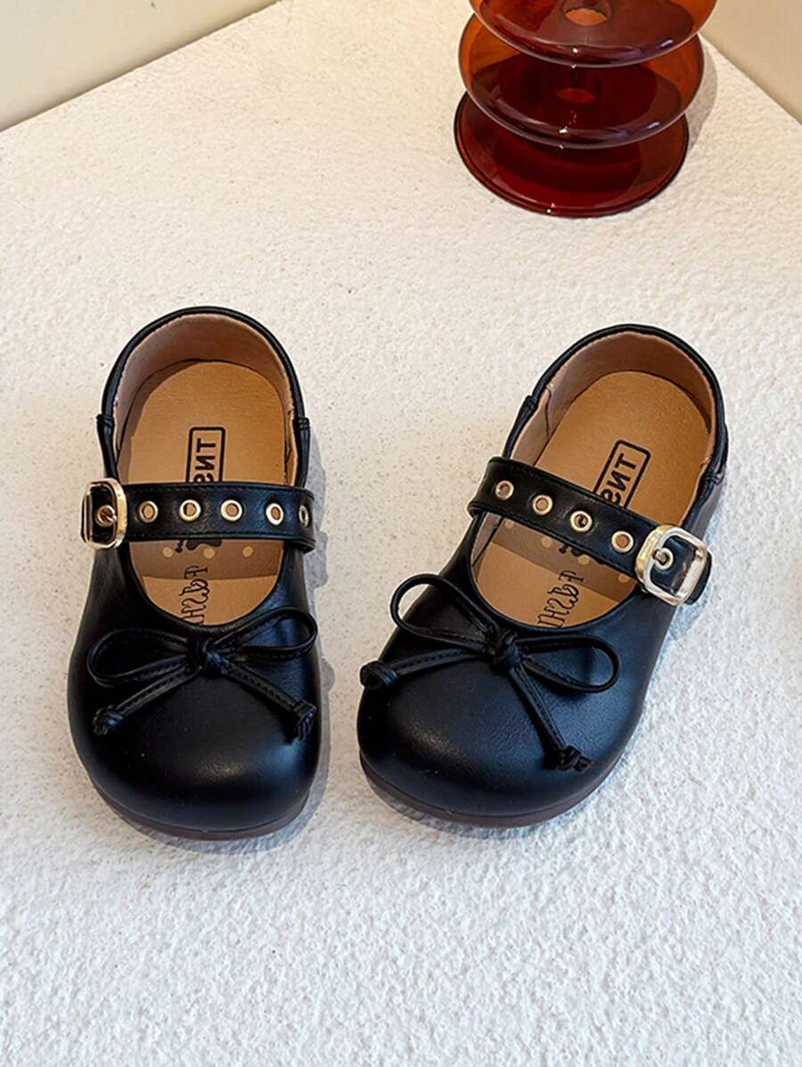 1 Pair Fashionable Simple Cute Bow Flats For Girls