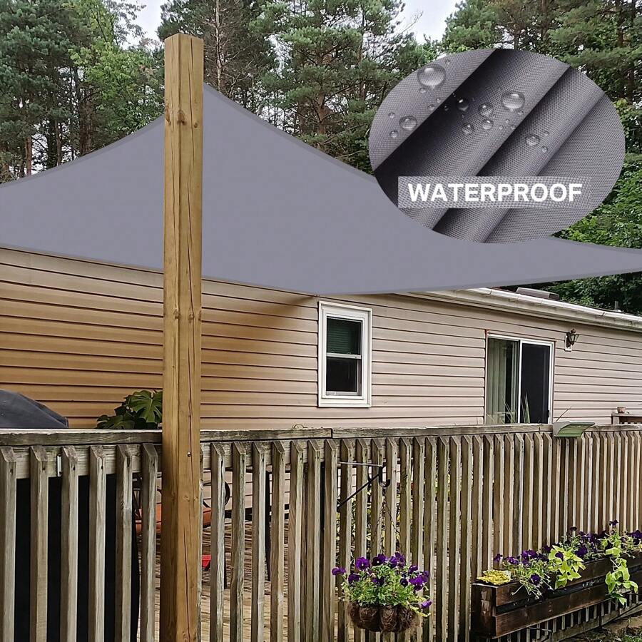 Vela parasole impermeabile triangolare, rettangolare o quadrata, blocca il 98% dei raggi UV, telo ombreggiante, copertura parasole, tende per campeggio, patio, giardino, piscina all'aperto