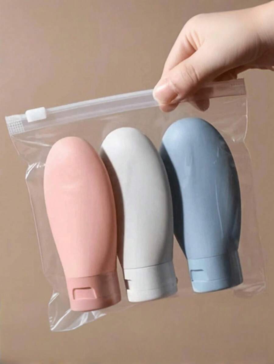 1/3pcs Anti-Leakage Travel Bottles, Refillable Squeeze Shampoo Containers, Reusable Travel Bottle Set, Shampoo Conditioner Lotion Body Wash Travel Size, Travel Essentials For Beach, Vacation, School, Camping, Holiday Accessories, Women's & Men's Perfume
