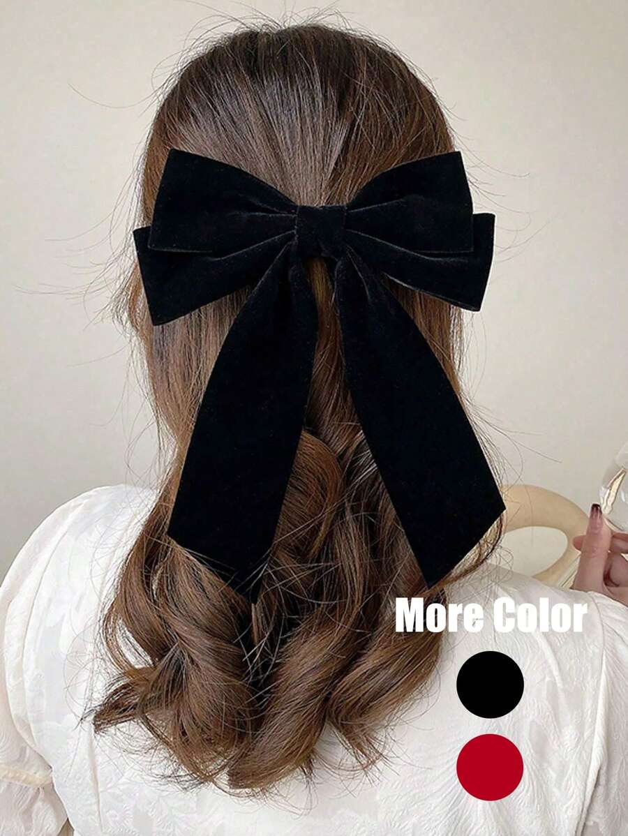 1 Pieza de Elegante y de Alta Gama Clip de Primavera con Forma de Lazo, Accesorio de Cabello Minimalista de unicolor, Apto para Atuendos Diarios de Mujer con Ropa de Estilo Escolar