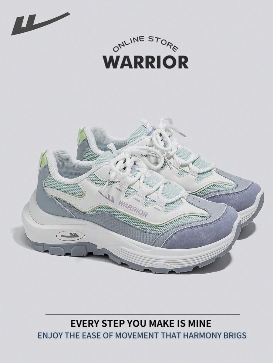 WARRIOR Warrior Comfortable Street Style Chunky Shoes For WomenSpring And SummerLightweight Comfortable Breathable Running Shoes Modest Style Casual Yet Sleek Sneakers Applicable Throughout The Year Wear-Resisting All-Day Wear Training Sneakers Little White Shoes
