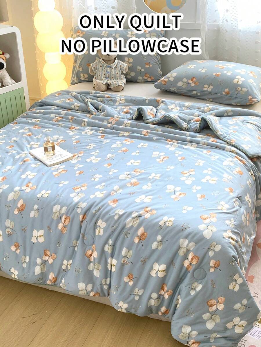 1pc Lightweight Quilt For Summer, Suitable For Bedroom, Guest Room, Hotel, Dormitory, Machine Washable, Summer Bedding, Quilt Only No Pillow Case