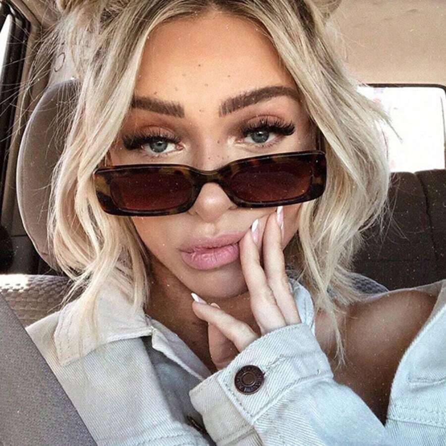 1 Pair Women Retro Small Square Frame Casual Minimalist Fashion Glasses, Suitable For Daily Commute