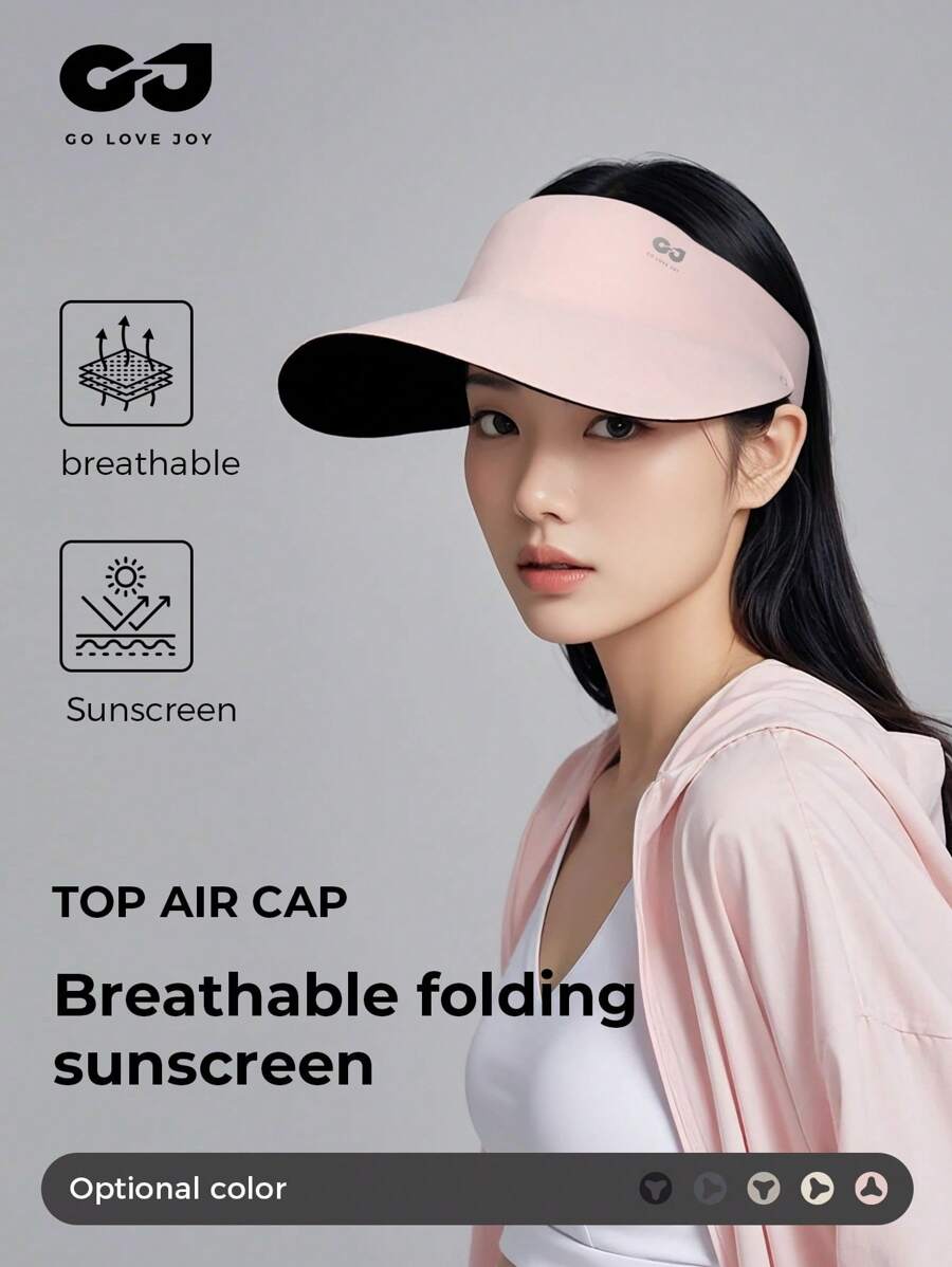 GOLOVEJOY 1 pezzo Cappello alla moda e semplice, resistente ai raggi UV, ideale per attività all'aperto come tennis, escursionismo e golf, nuovo, traspirante e pieghevole con tesa larga