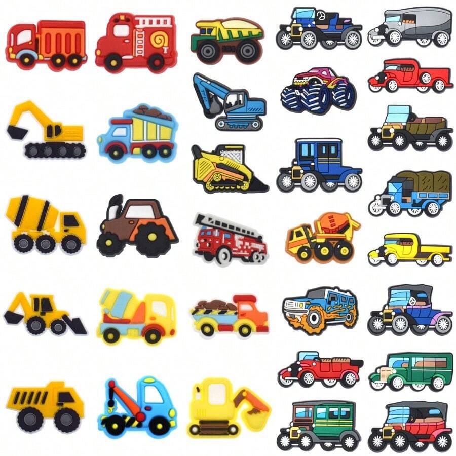 20pcs-Cartoon Car Disassembly DIY Shoe Decoration - The Perfect Christmas And Birthday Gift
