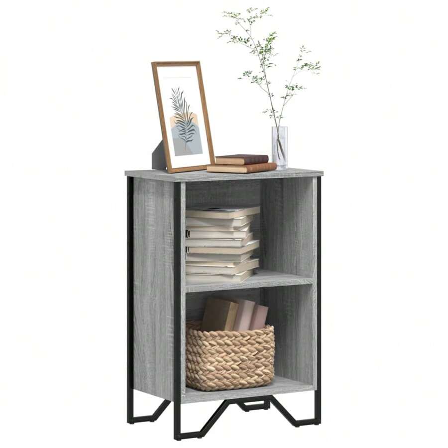 vidaXL Libreria Grigio Sonoma 50x31x74,5 cm in Legno Multistrato