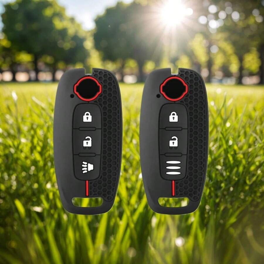 3 Buttons Silicone Remote Car Shell For Nissan X-Trail T33 Qashqai J12 Teana Altima Ariya 2022 2023 Key Case Cover Keychain