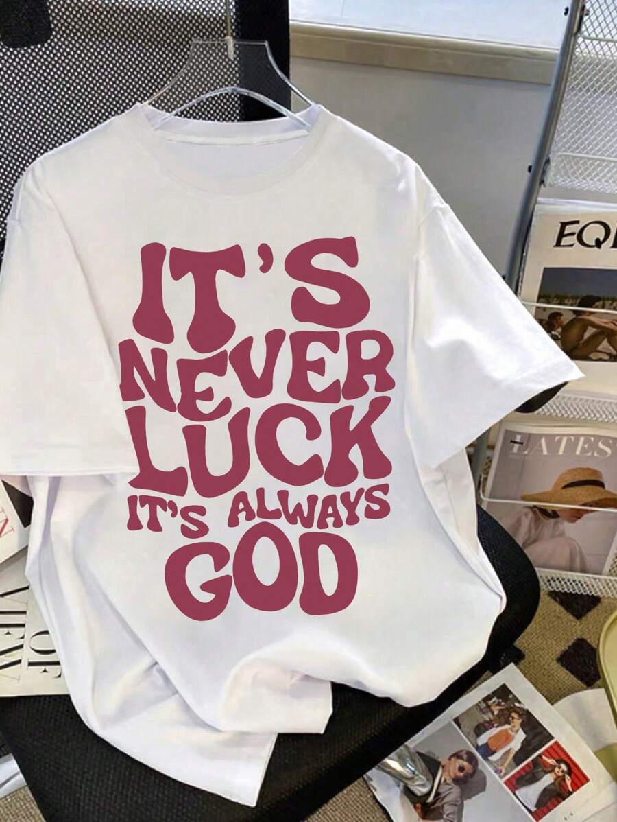 Teen Girl Slogan Print Graphic Tees For Girl Short Sleeve T Shirts,Teen Girl's Summer Tops Crewneck Shirt Blouse,Suitable For School, Vacation And Shopping Outfits