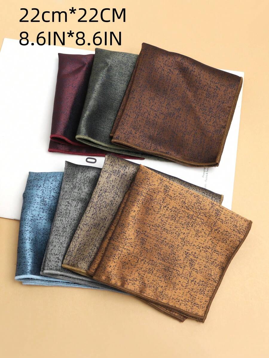 1pc Men's Solid Color Pocket Square Handkerchief, Suitable For Suits And Business Attire