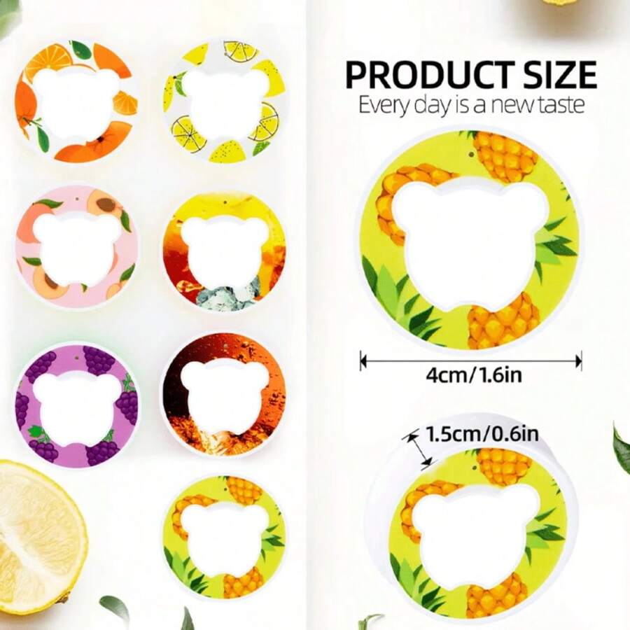 1PC Of Water Bottle Flavored Pods, Bear Shaped Water Bottle Pouches, Fruit Fragrance Rings, Creative Water Cups, Outdoor Sports Pouches, 0 Sugar 0 Calorie Flavored Pods, Valentine's Day Gifts, Birthday Gifts, Cup Accessories Straws, Straws And Straw Cleaning Brush Sets