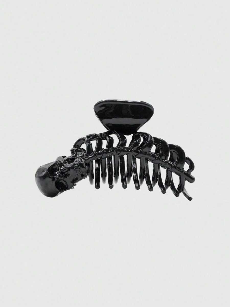 1pc Gothic Style Hollow Skull Hair Clip, Suitable For Women Daily Wear, Perfect Holiday Gift