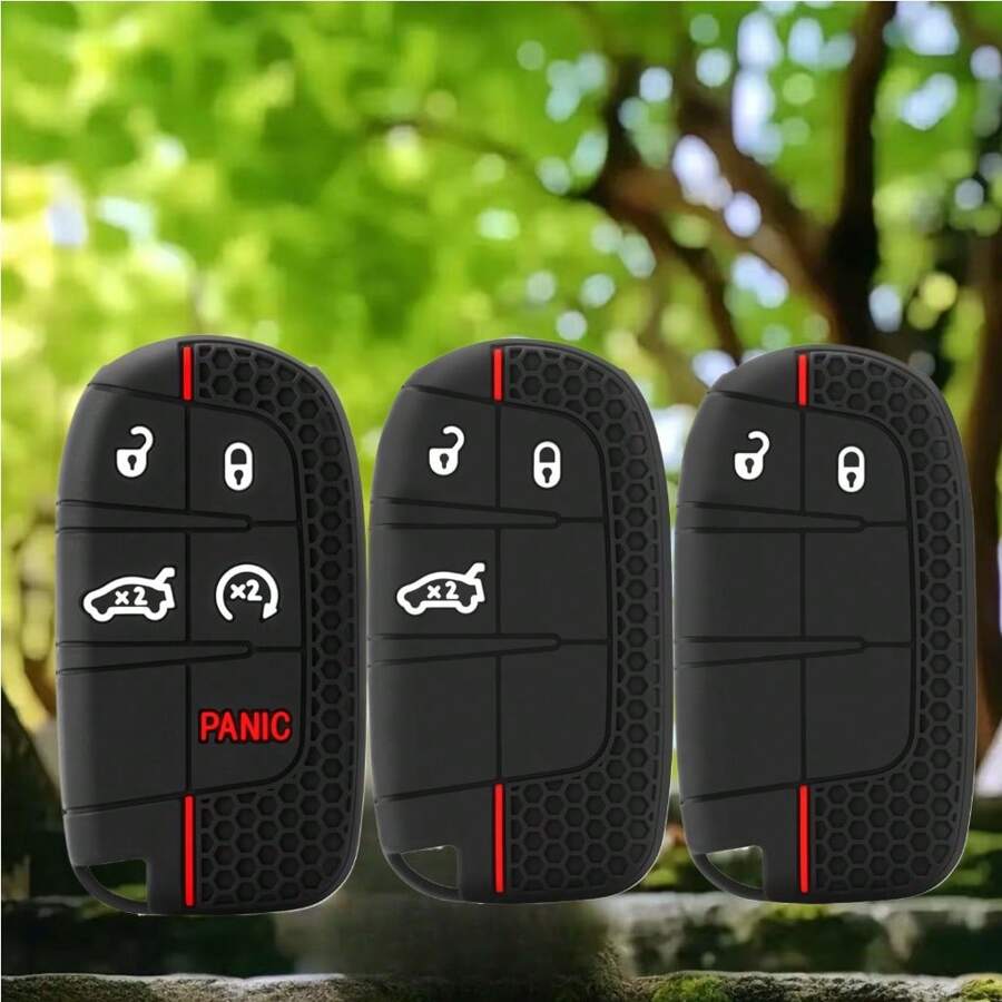 Siliconen sleutelhoes compatibel met Grand Cherokee Renegade Chrysler Dodge RAM Journey Dart Fiat Durango Challenger