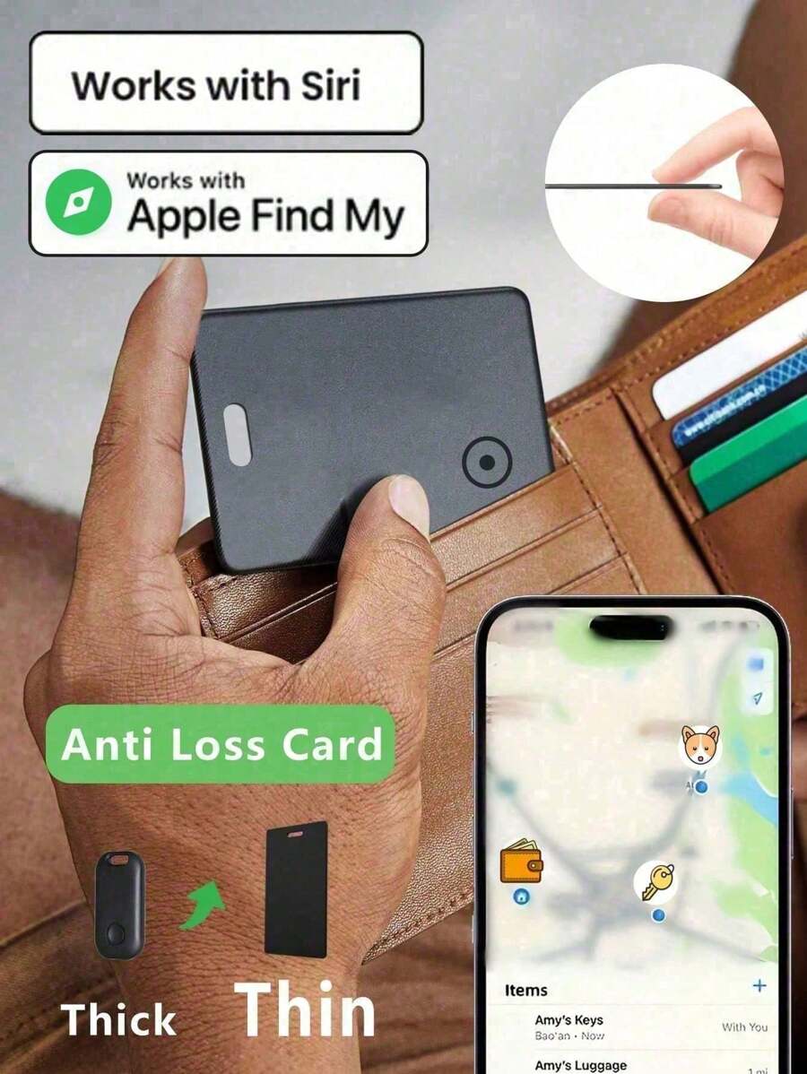 Smart Anti Loss Locator Work With Find My ITag Valuable Items, No Monthly Fee (IOS Only) Keys Finder Anti Loss Device For Finding Lost Items, GPS Tracker For Vehicles Key Wallet Rracking And Positioning