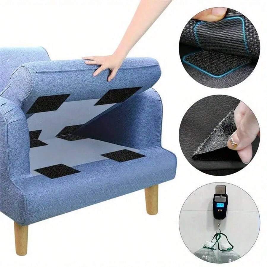 10 Pairs/20pcs Heavy Duty Double-Sided Nylon Tape, For Firmly Fixing Car Floor Mat And Blankets, Invisible Fixing Carpet, Non-Slip Temperature-Resistant Tape