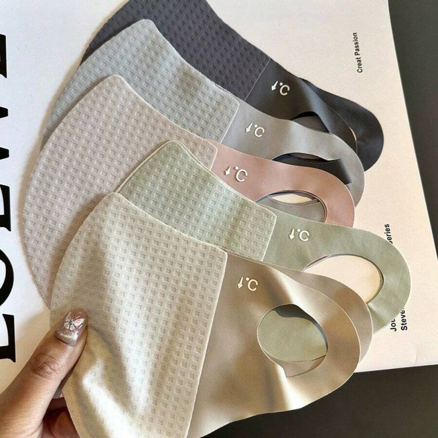 1 pezzo/5 pezzi/10 pezzi Maschera protettiva solare, maschera sottile traspirante per protezione dal sole, anti-UV, amichevole per la pelle