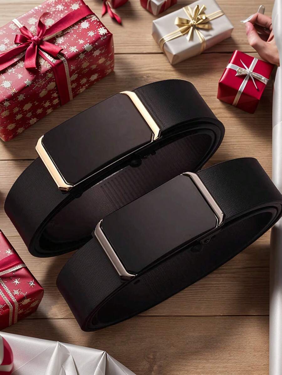 1 pieza Cinturón para hombre con hebilla automática, estilo versátil para negocios y casual, adecuado para adolescentes, uso casual, al aire libre, actividades, viajes, graduación, cumpleaños, uso diario