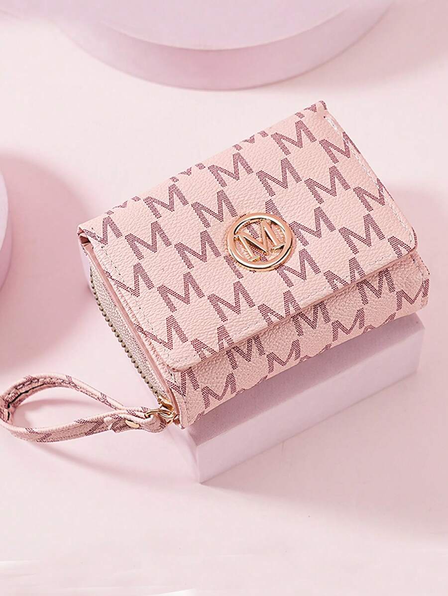 Nouveau portefeuille de style rétro pour femmes, avec plusieurs fentes pour cartes, impression de lettres, fermeture éclair. Portefeuille coréen compact et élégant pour femmes, porte-monnaie, petit portefeuille