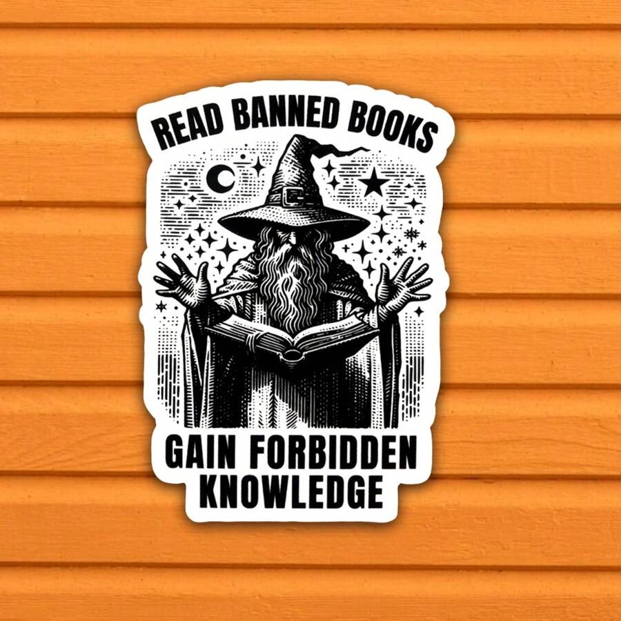 Read Banned Books Sticker, For Bullet Journal, Planner, Laptop, Water Bottle, Phone Case, Decor