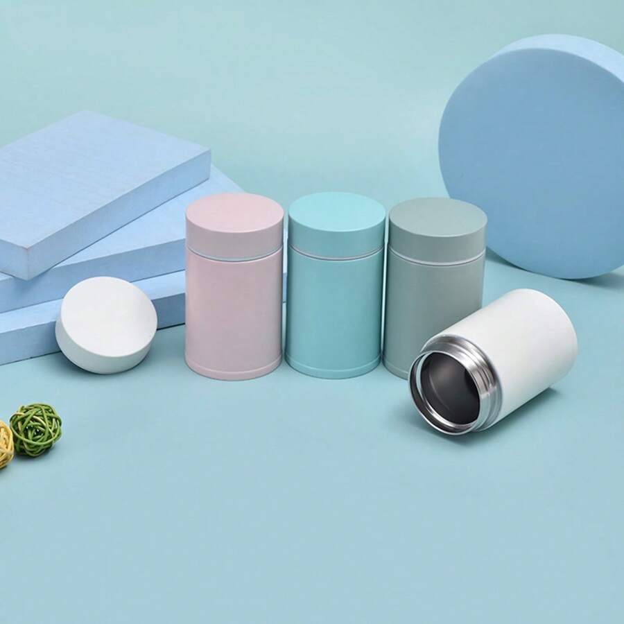 1pc 304 Stainless Steel Vacuum Insulated Tumbler Bottle, Portable Cute Mini Pocket Cup For Nest Soup/Breakfast, Unisex Design, Student Use Back To School
