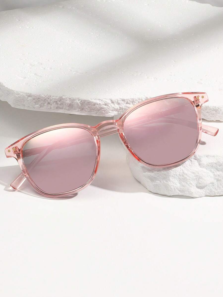 New Summer Beach Travel Vacation Couple Fashion Glasses, Colorful Round Lenses, Black Fashion Glasses For Women, Suitable For Driving, Fishing, Street Style, Parties, Family Outings Accessories For Summer Beach Vacation,Outdoor,Travel