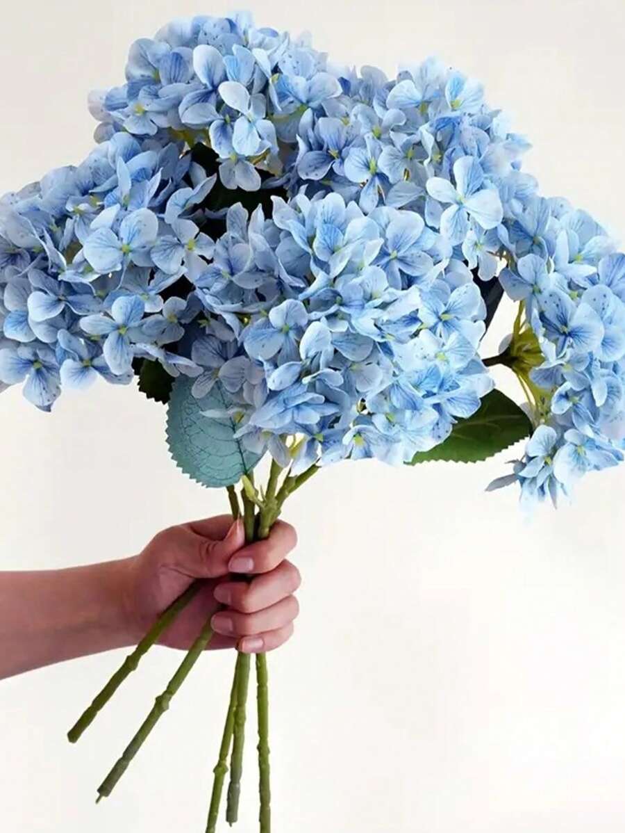 1/2pcs Of Artificial Hydrangea Bouquets Can Be Used For Wedding Flower Baskets, Bridal Bouquets, Wedding Venues, Wedding Car Arrangements, Home Furnishings, Dining Rooms, Bedrooms, Table Decorations, Windowsill Decorations, Vase Decorations,Decorative Rose,Decorative Style.