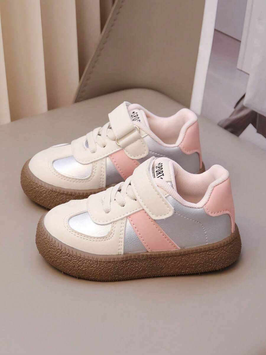 Girls' Canvas Sneakers Spring & Summer, New Kids Moving Shoes, Soft Bottom Hook And Loop Toddler Infant Babies Walking Shoes, Low-Top Boys & Girls School Running Shoes