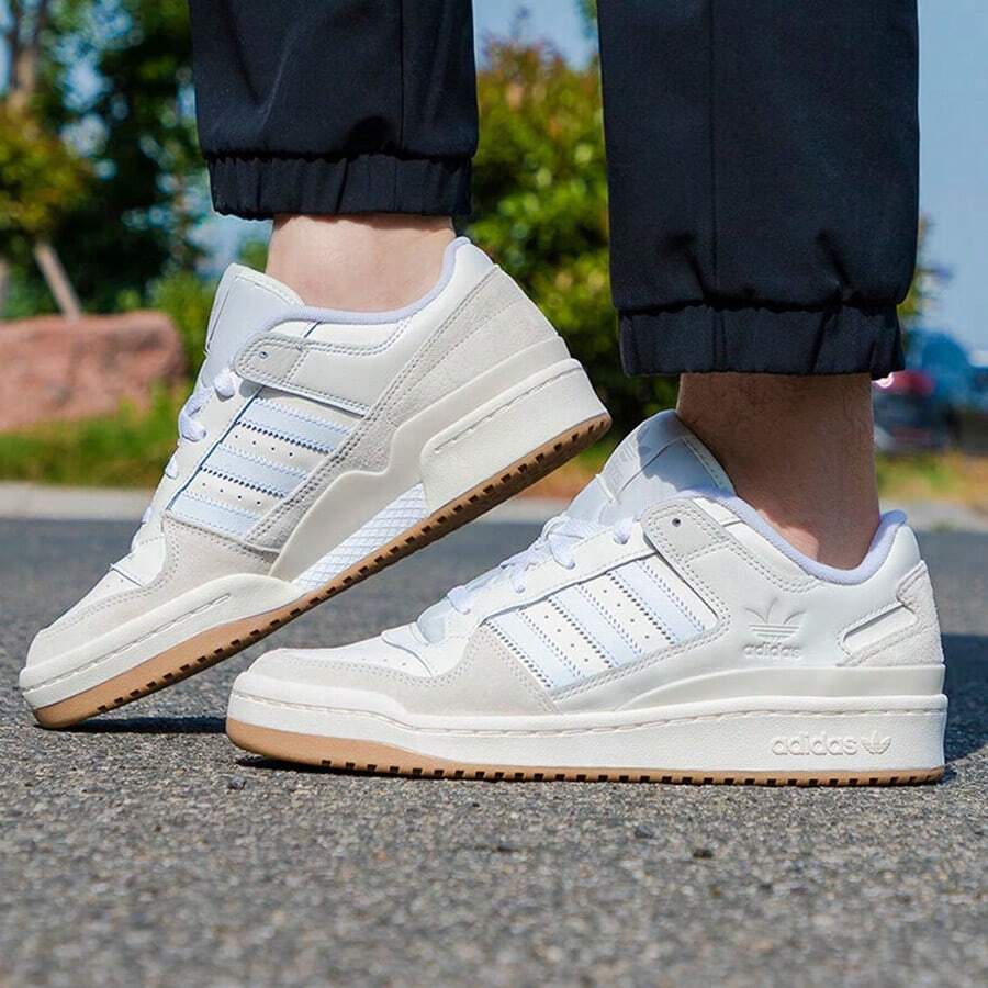 Adidas Originals Adidas Adidas Clover Men's Shoes Women's Shoes FORUM LOW CLASSIC Basketball Style Sports Casual Shoes Board Shoes White Shoes ID6858