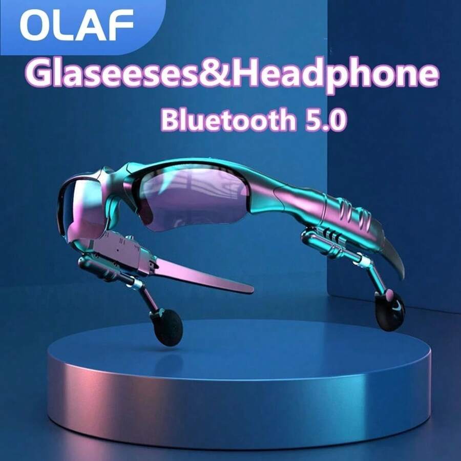 SIMSONLAB Écouteurs Bluetooth sans fil avec fonction d'appel mains libres et montre connectée polarisée pour hommes et femmes, lunettes connectées avec micro intégré pour le cyclisme, la course, la conduite et la pêche en extérieur