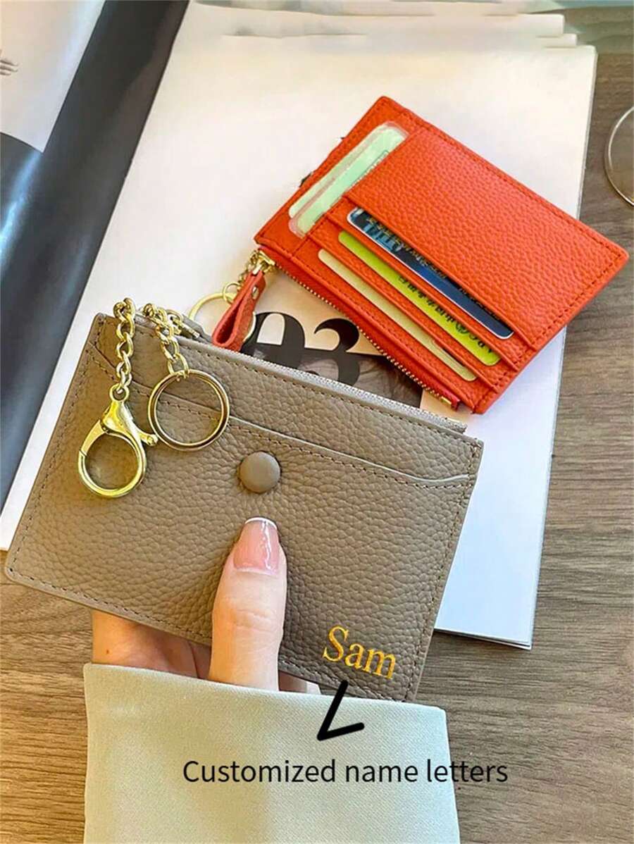 individuelle Umhängetasche für Damen, Mini Kleine Tasche, Münzetui Kleine Kartentasche Zwei-in-Eins Schlüsselanhänger, künstliches Leder Aufbewahrung