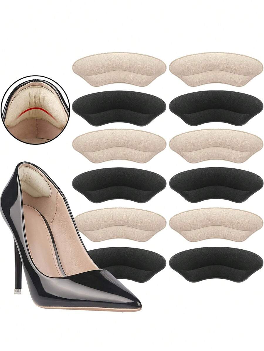 2/4Pairs Heel Cushion Pads For Big & Loose Shoes - Protectors For Blisters, Friction & Heel Pain - Anti-Slip Grips To Make Shoes Fit Tighter