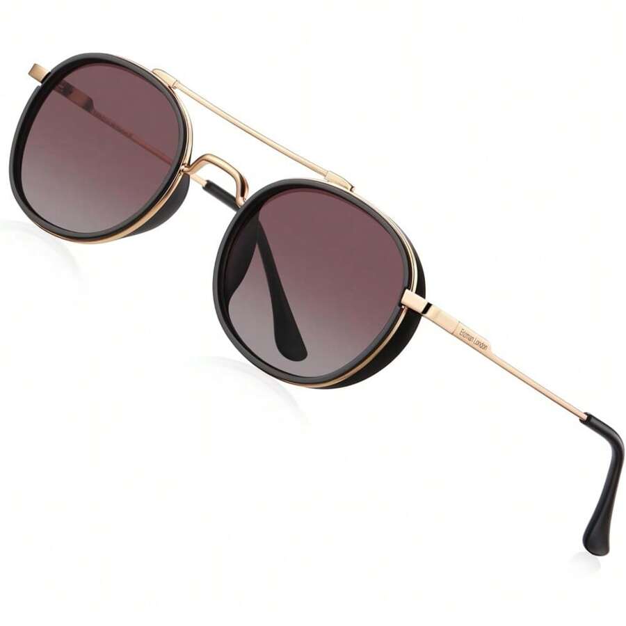 EL97R Genuine UV 400 Polarized Men Women High Quality Metal Frame Sunglass : British Heritage Series 4