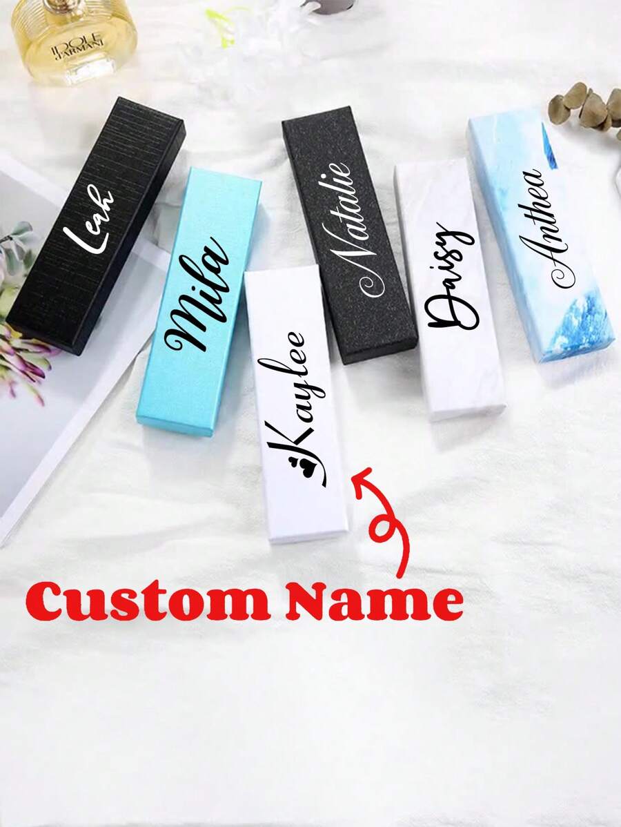 1PC Pen World Cover Gift Box Set Of Black Book Box Stationery Gift Gift Box Personalized Text Pattern Customization
