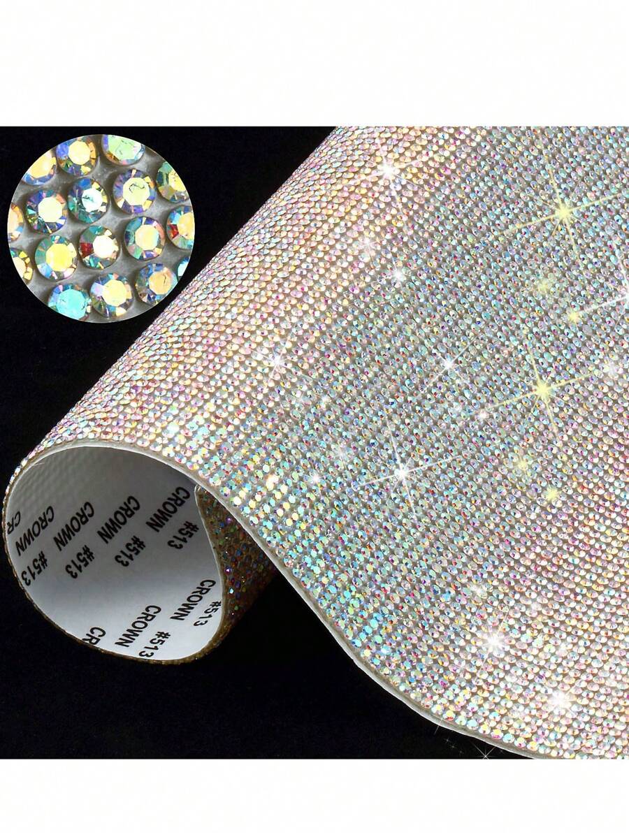 1pc Sparkling Crystal Rhinestones Stickers, DIY Decorative Stickers For Car, Self-Adhesive Rhinestone Gemstone Stickers For Car Decoration, Crafts And Activities
